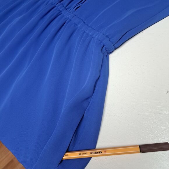 Banana Republic Tank Dress Womens Medium Blue Drawstring Waist Pockets Pullover - Picture 7 of 12